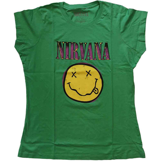Nirvana Xerox Happy Face Pink [T-Shirt]