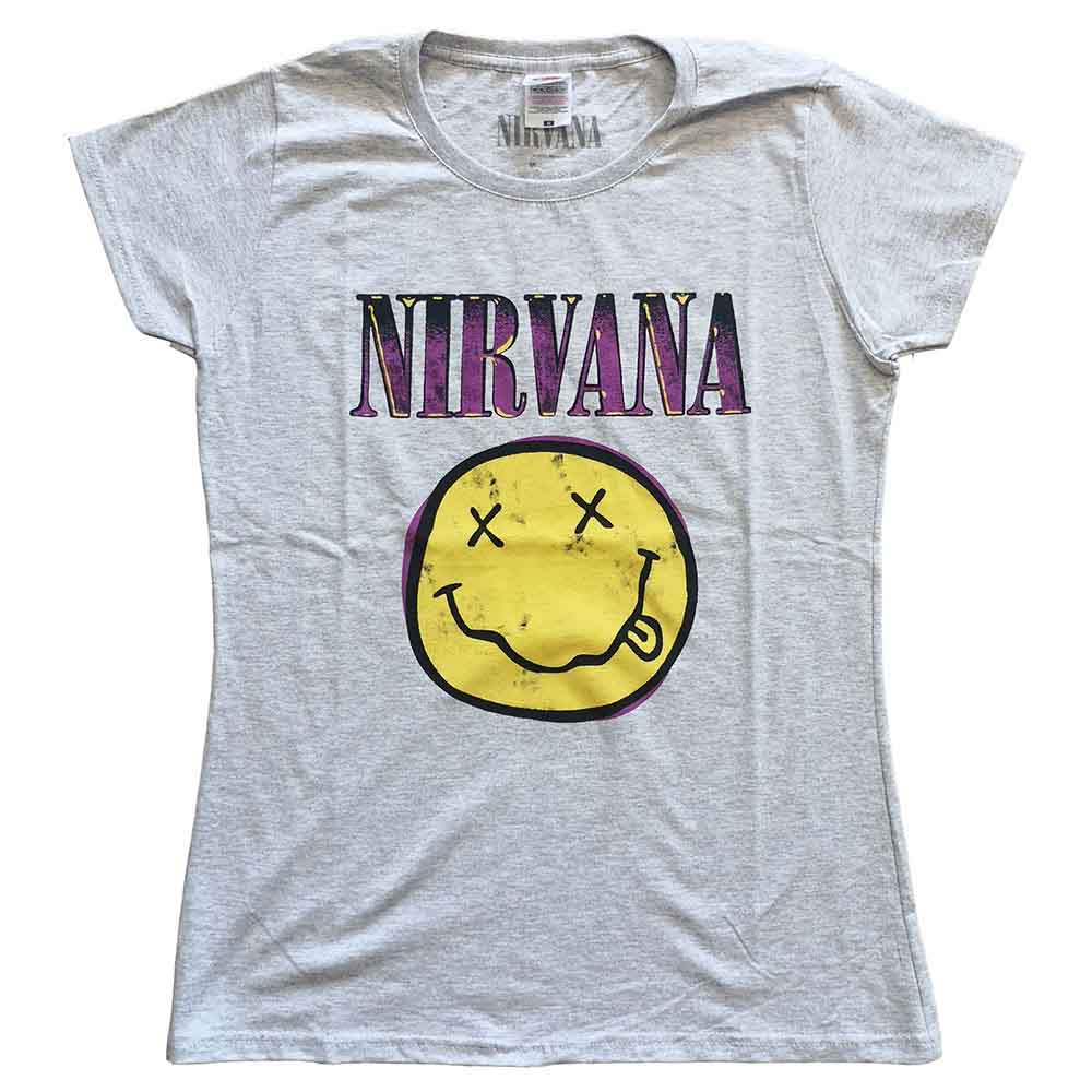 Nirvana Xerox Happy Face Pink [T-Shirt]