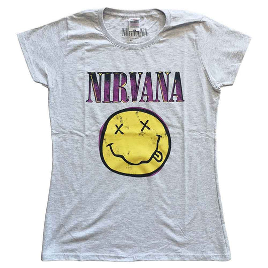 Nirvana Xerox Happy Face Pink [T-Shirt]