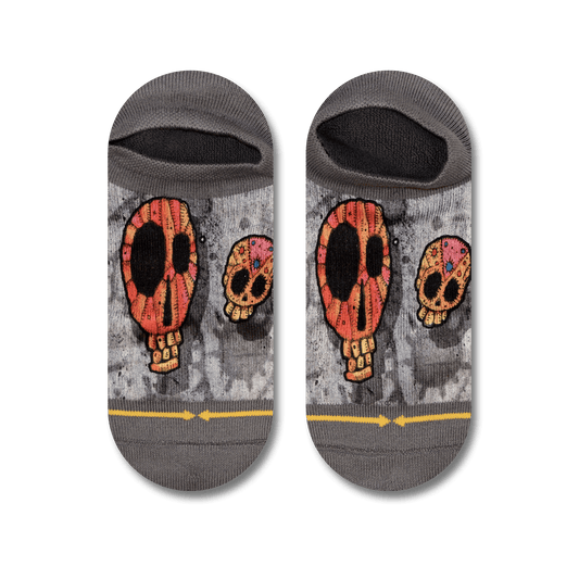 Candy Skulls Adult No Show Socks With Art By Bad Otis Link