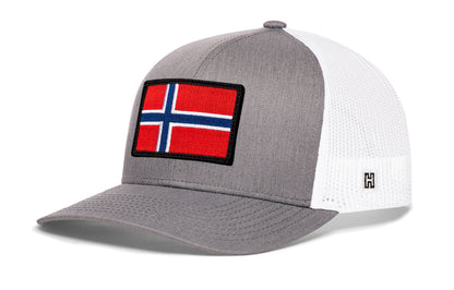 Norwegian Flag Trucker Hat  |  Black Norway Snapback