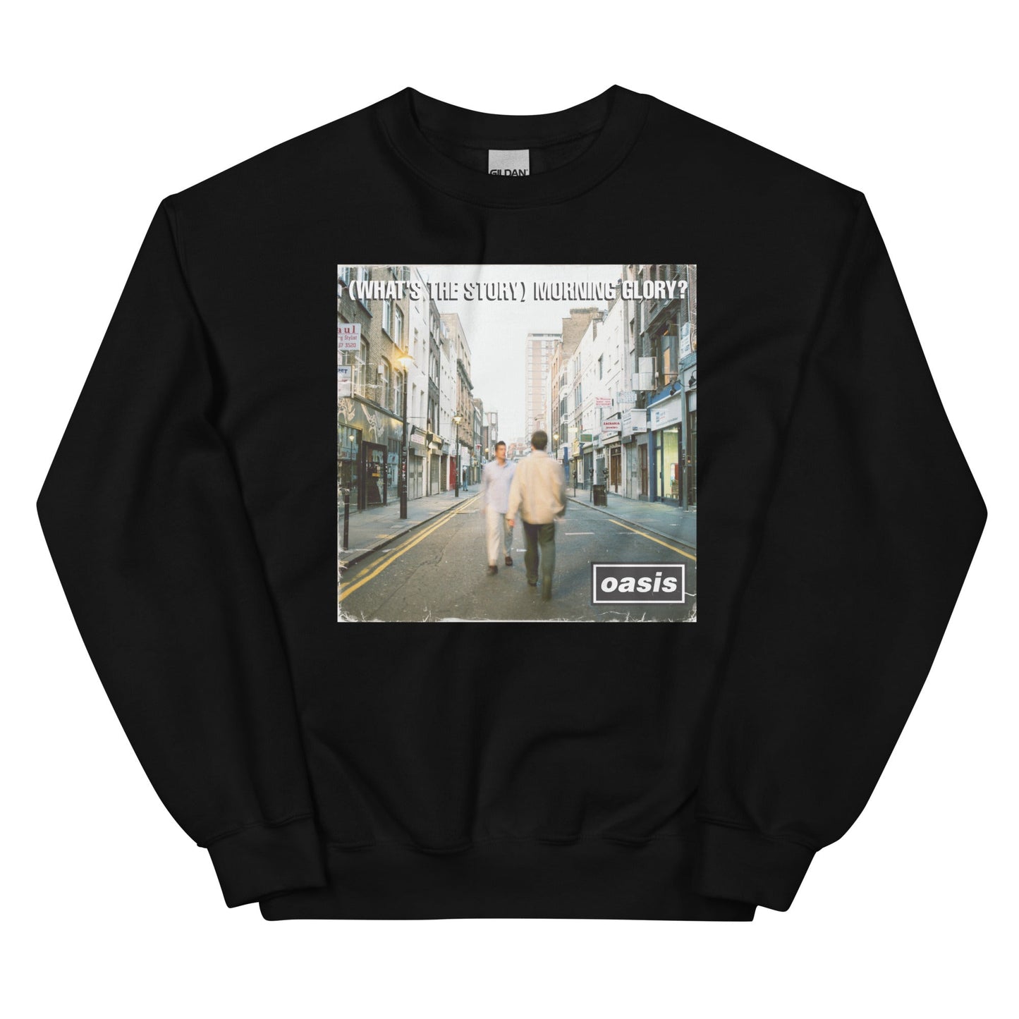 Oasis WOfficially Licensed Hats the Story Morning Glory Officially Licensed Crewneck Sweatshirt Black