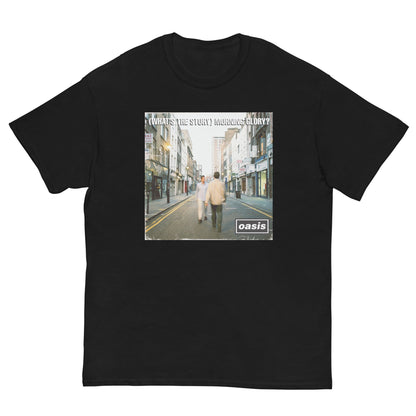 Oasis WOfficially Licensed Hats the Story Morning Glory Officially Licensed Mens T Shirt Black