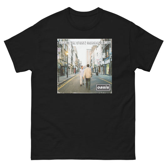Oasis WOfficially Licensed Hats the Story Morning Glory Officially Licensed Mens T Shirt Black