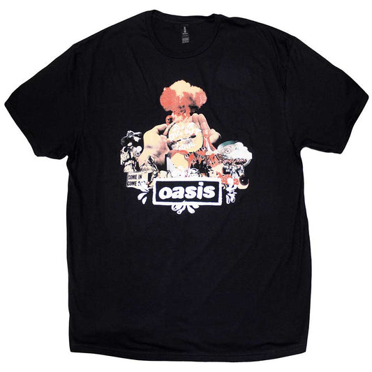 Oasis Atomic Collage Mens T Shirt Black
