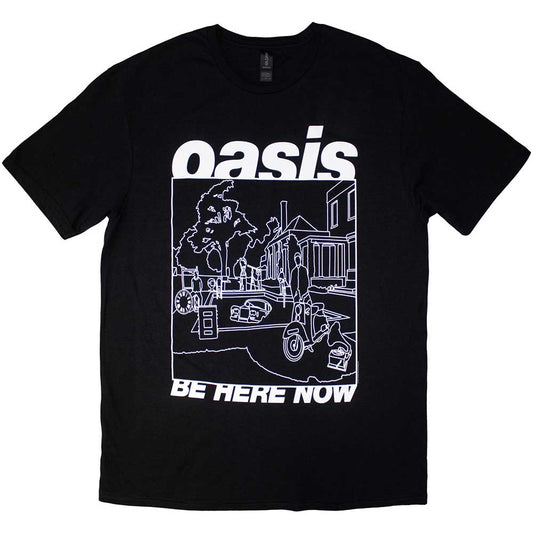 Oasis Be Here Now Line Drawing Mens T Shirt Black