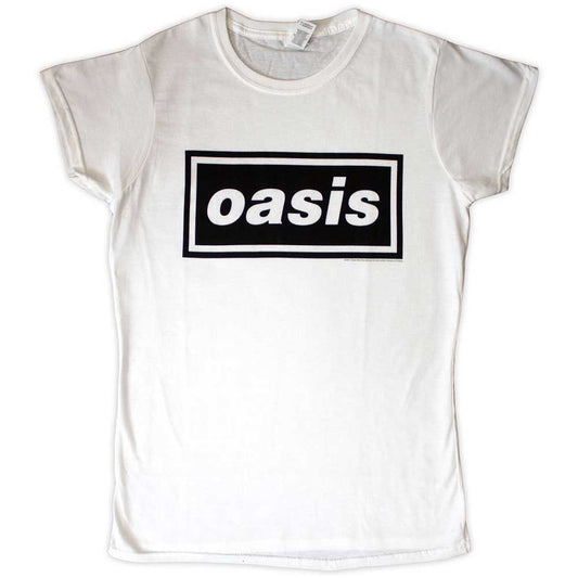 Oasis Decca Logo Womens T Shirt White