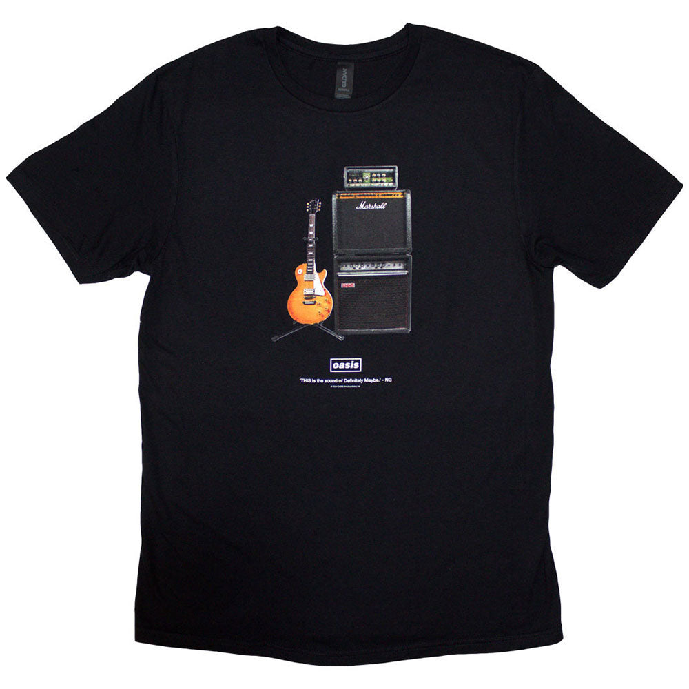 Oasis Definitely Maybe Guitar Mens T Shirt Black