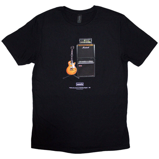 Oasis Definitely Maybe Guitar Mens T Shirt Black