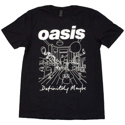 Oasis Definitely Maybe Line Drawing Mens T Shirt Black
