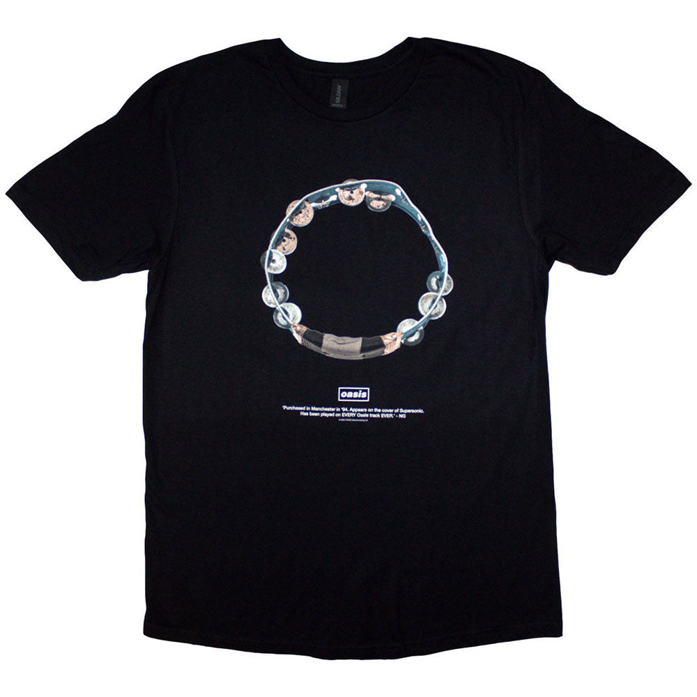 Oasis Definitely Maybe Tambourine Mens T Shirt Black