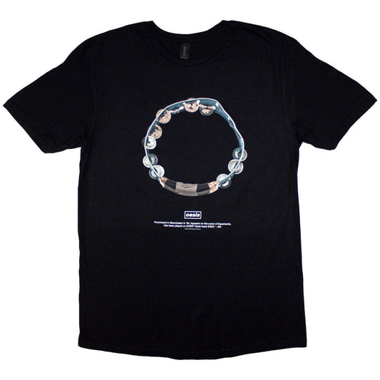 Oasis Definitely Maybe Tambourine Mens T Shirt Black