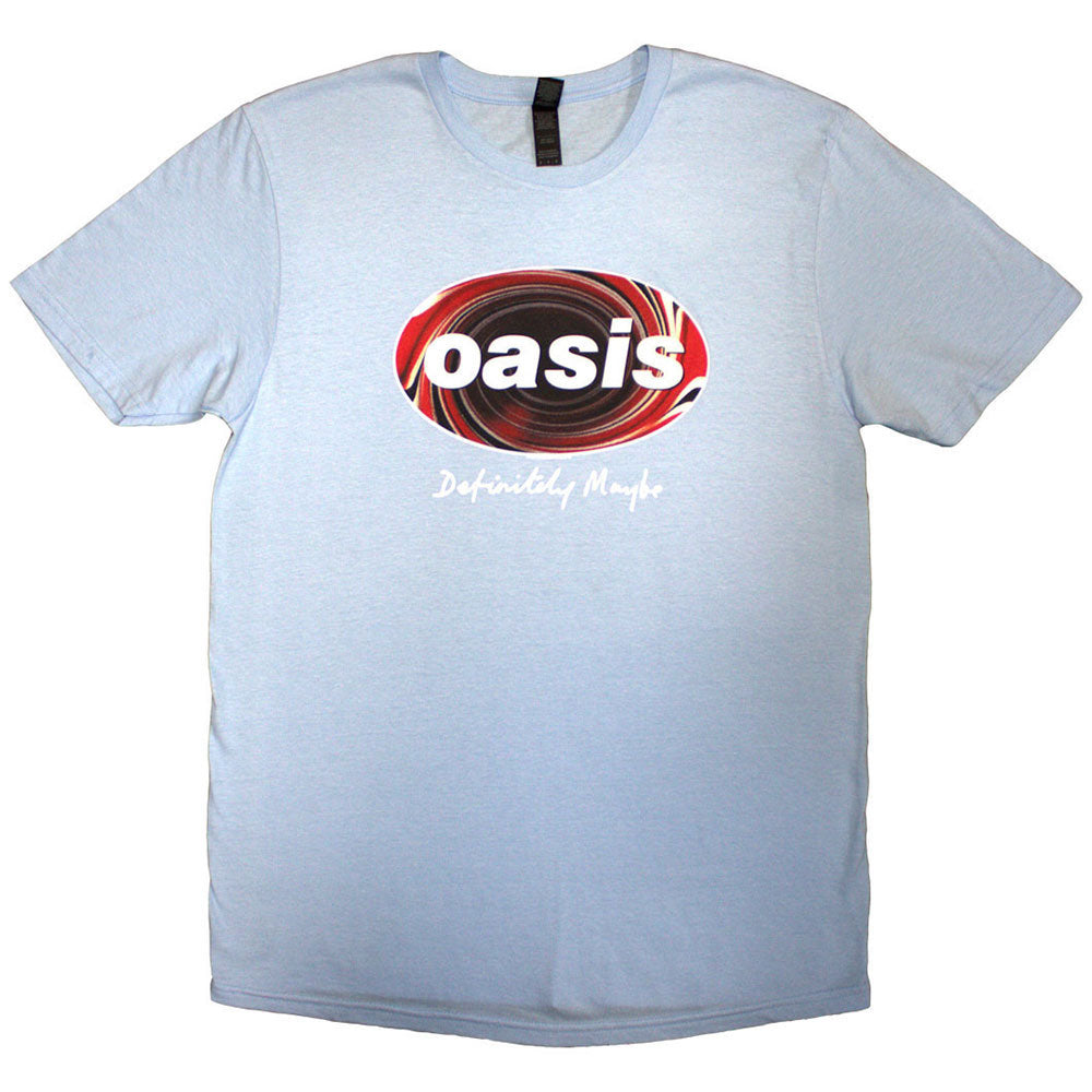 Oasis Definitely Maybe Union Jack Oval Mens T Shirt Blue