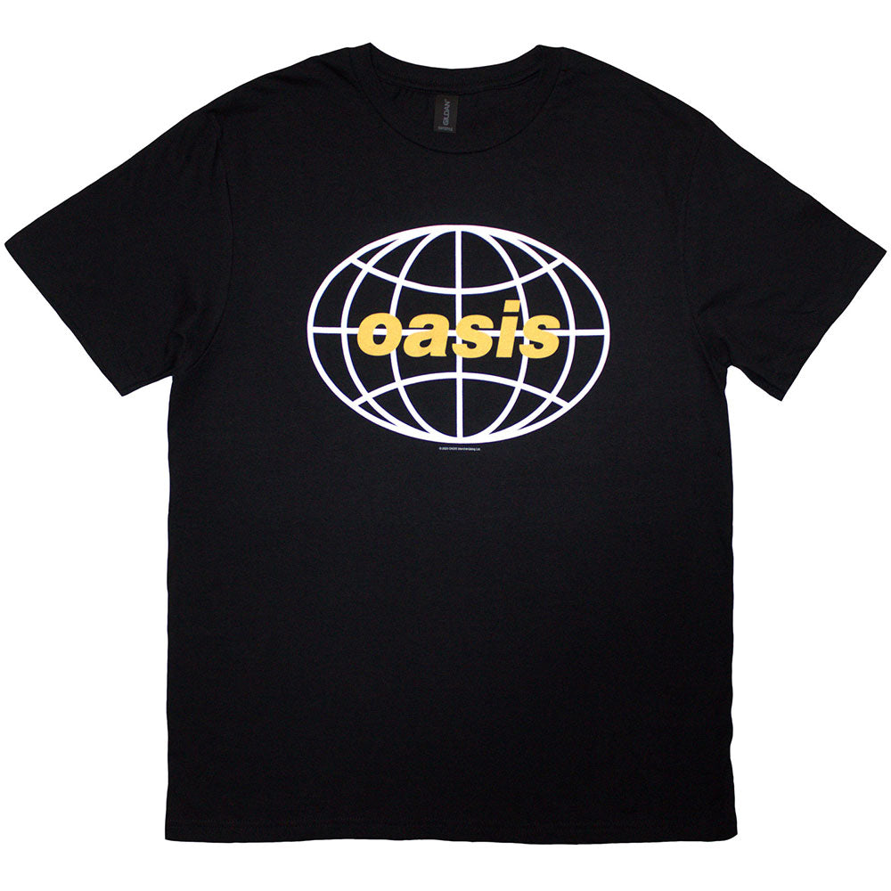 Oasis Globe Logo Mens T Shirt Black