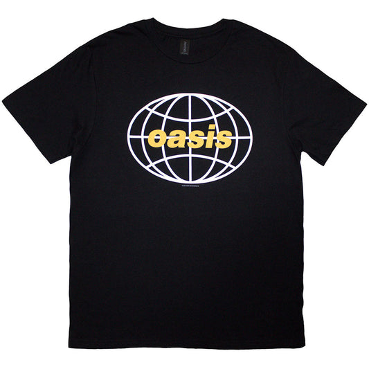 Oasis Globe Logo Mens T Shirt Black