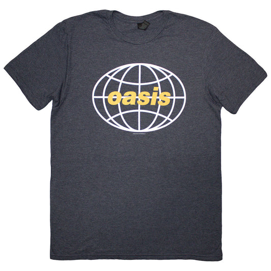 Oasis Globe Logo Mens T Shirt Blue