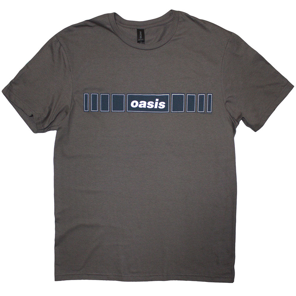 Oasis Horizontal Bars Logo Mens T Shirt Grey