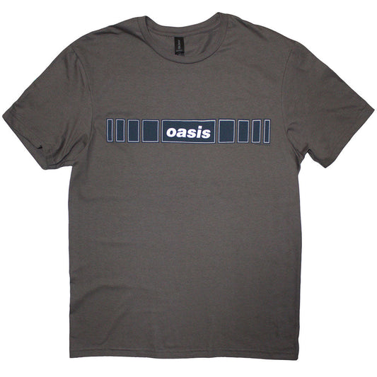 Oasis Horizontal Bars Logo Mens T Shirt Grey