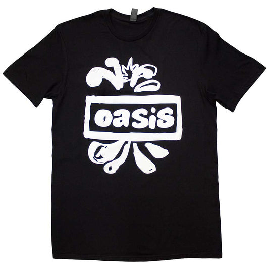 Oasis Logo Splat Mens T Shirt Black