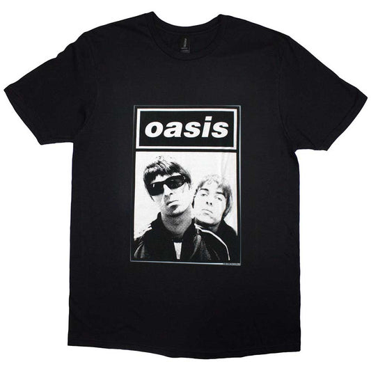 Oasis Noel & Liam Boxed Photo Mens T Shirt Black