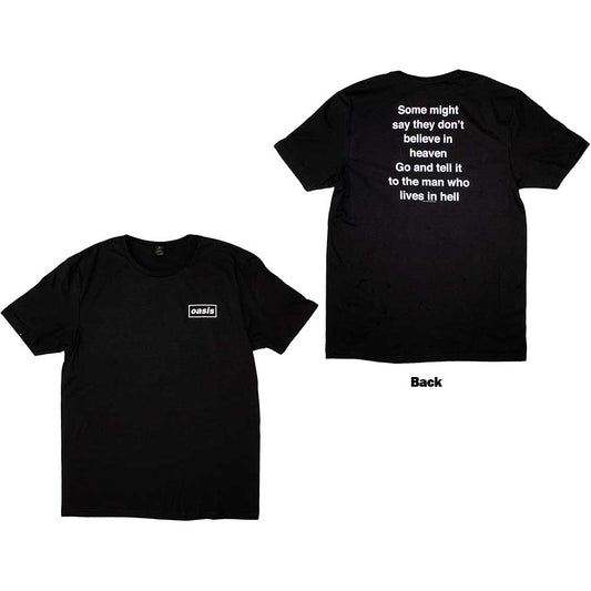 Oasis Some Might Say Lyric Mens T Shirt Black