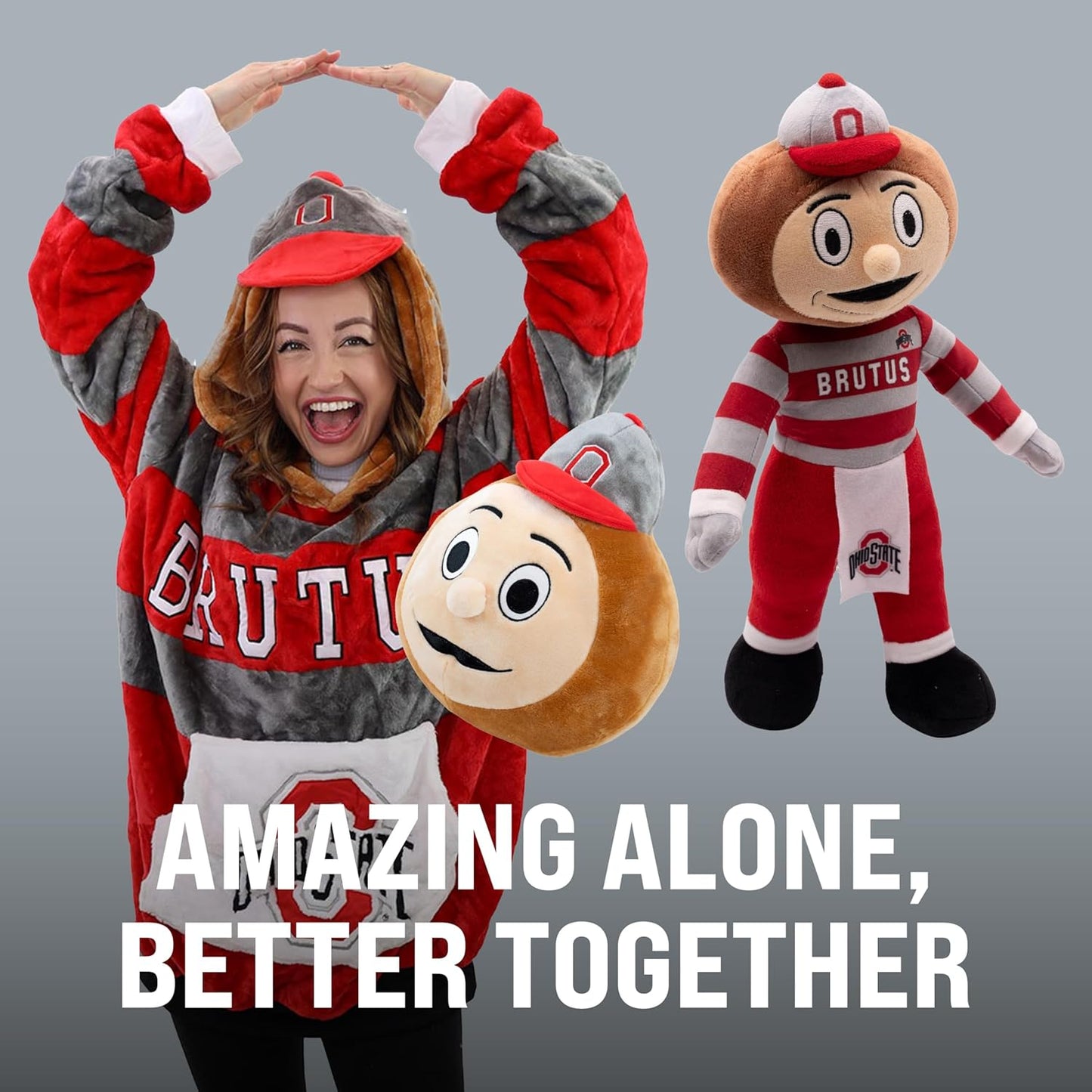 Ohio State University Helmet Snugible | Blanket Hoodie & Pillow