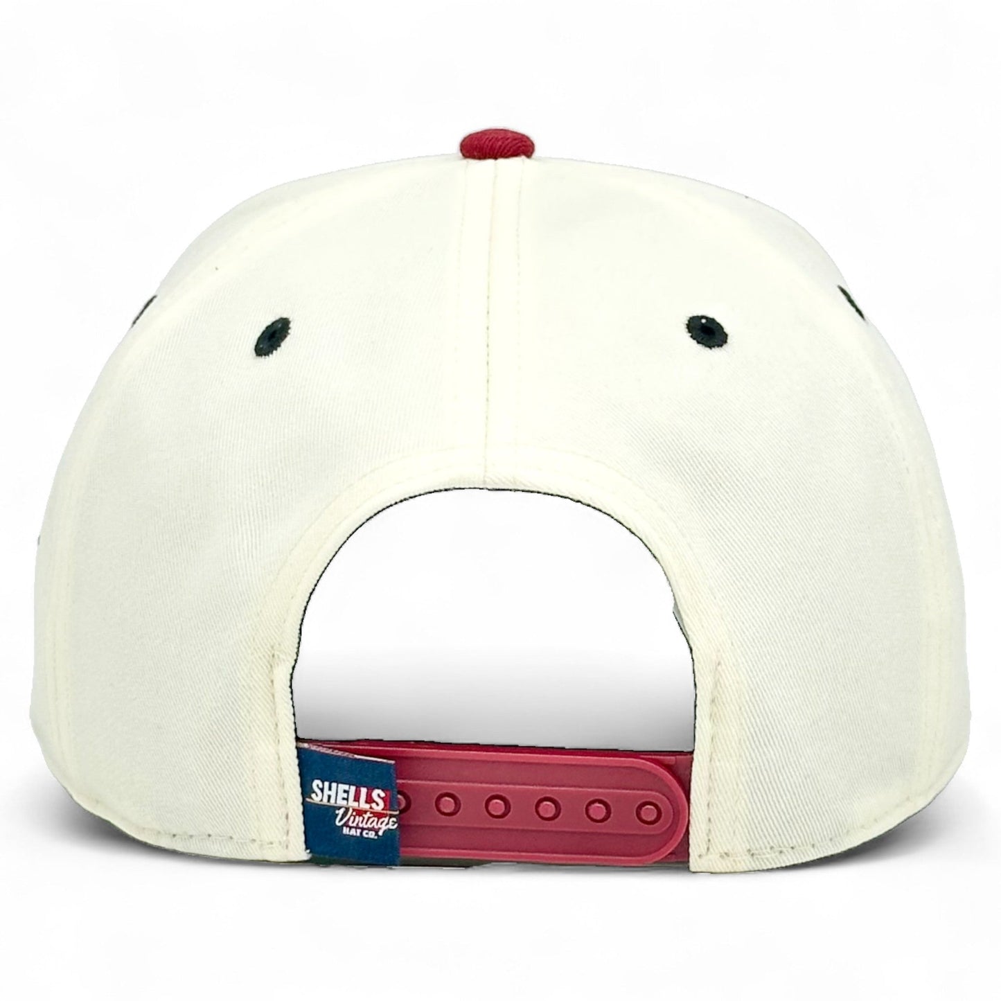 Oklahoma Snapback Hat - The Bozworth (Cream/Crimson)