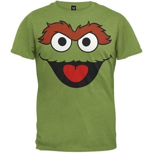Oscar the Grouch Face Toddlers T-shirt