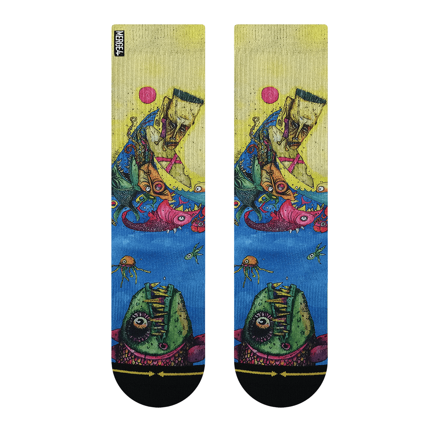 Bad Otis Link Big Fish Adult Crew Socks