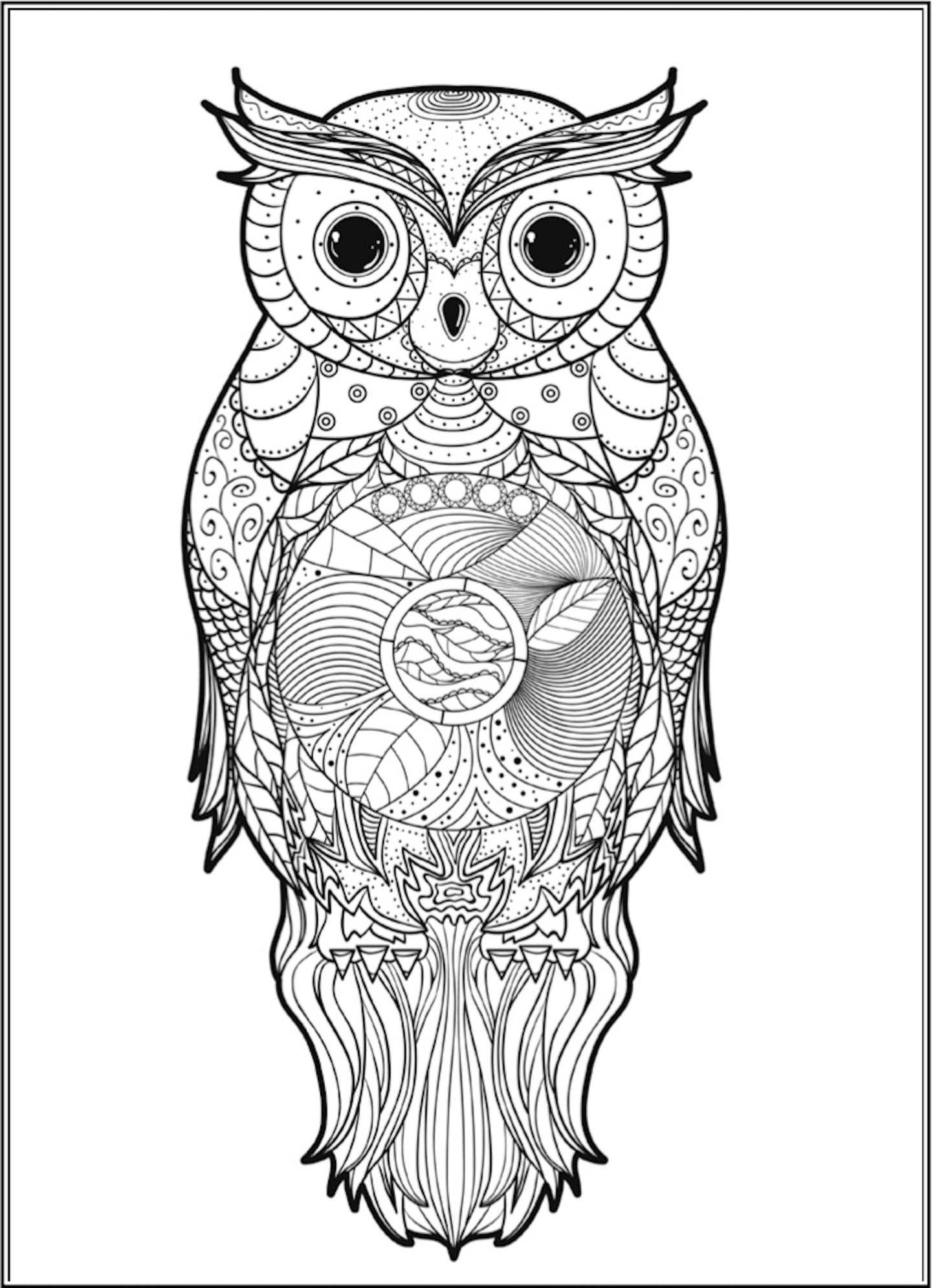 Coloring Owls - Adult Coloring book, Contains 32 Inspiring Designs To Destress From Your Day