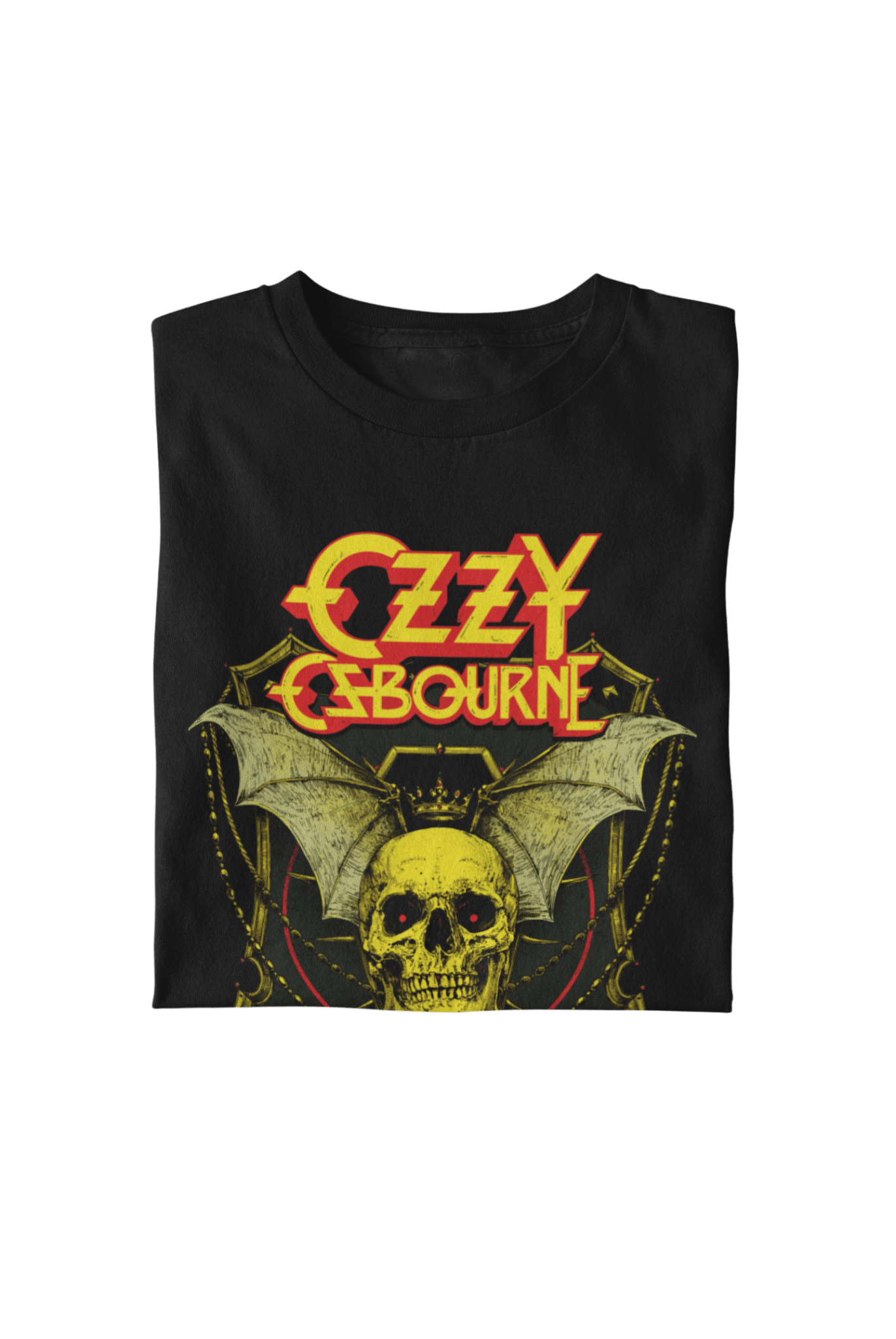 Ozzy Osbourne Bat Skull  Officially Licensed Mens T Shirt Black