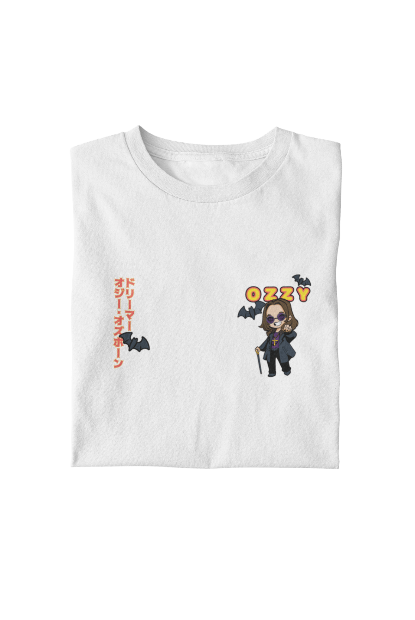 Ozzy Osbourne Cartoon Logo Officially Licensed Mens T Shirt White