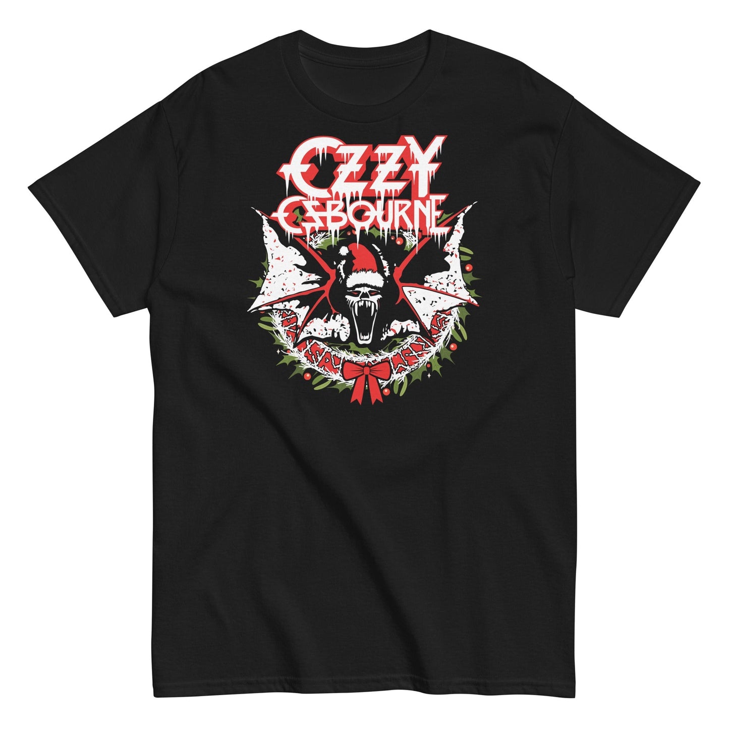 Ozzy Osbourne Christmas Mens T Shirt Black