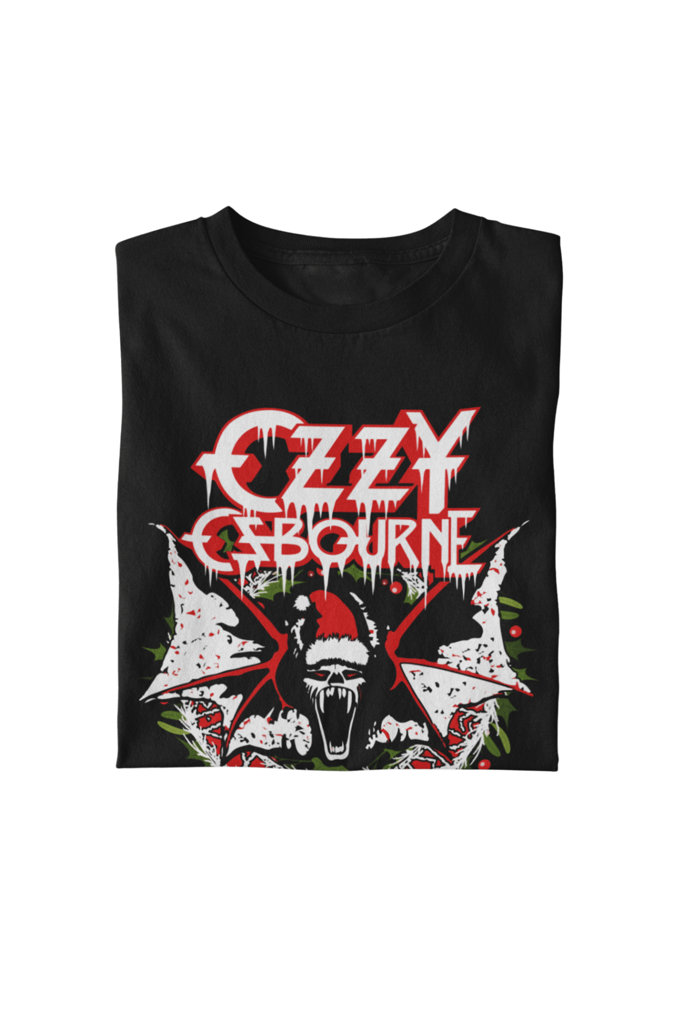 Ozzy Osbourne Christmas Officially Licensed Mens T Shirt Black
