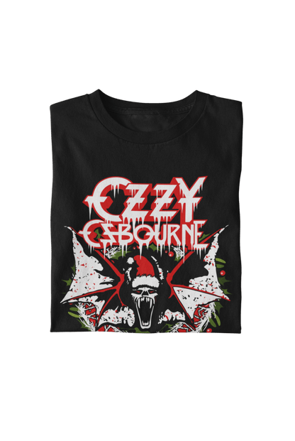 Ozzy Osbourne Christmas Officially Licensed Mens T Shirt Black