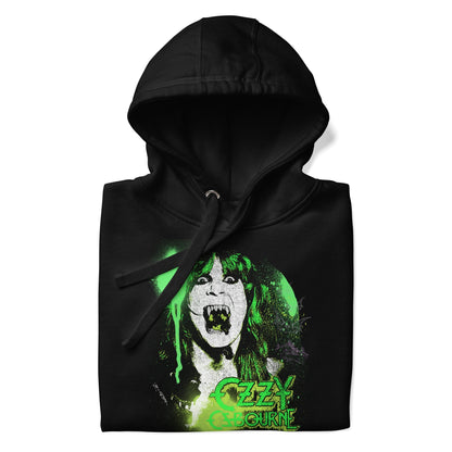 Ozzy Osbourne Green Screaming Mens Classic Officially Licensed Hoodie Black