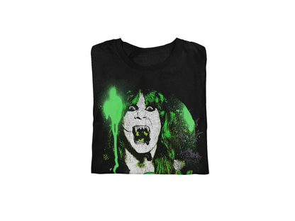 Ozzy Osbourne Green Screaming Mens T Shirt Black