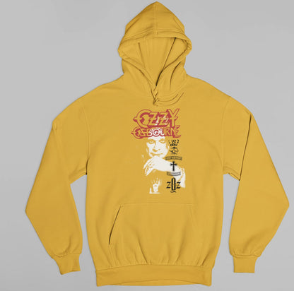 Ozzy Osbourne Holy Trinity Classic Mens Officially Licensed Hoodie Gold