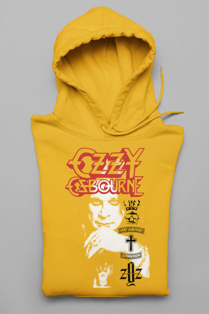 Ozzy Osbourne Holy Trinity Classic Mens Officially Licensed Hoodie Gold