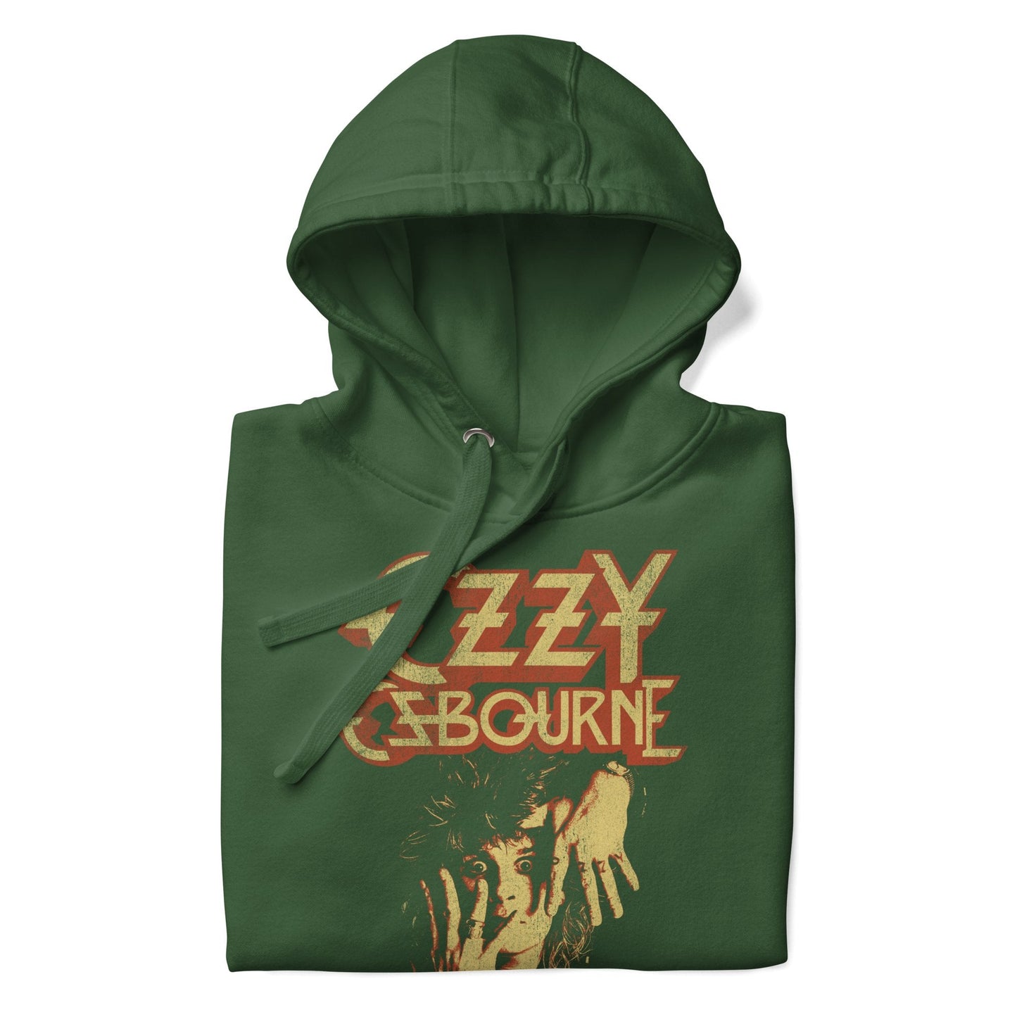 Ozzy Osbourne Late 80s Vintage Ozzy Classic Mens Officially Licensed Hoodie Green