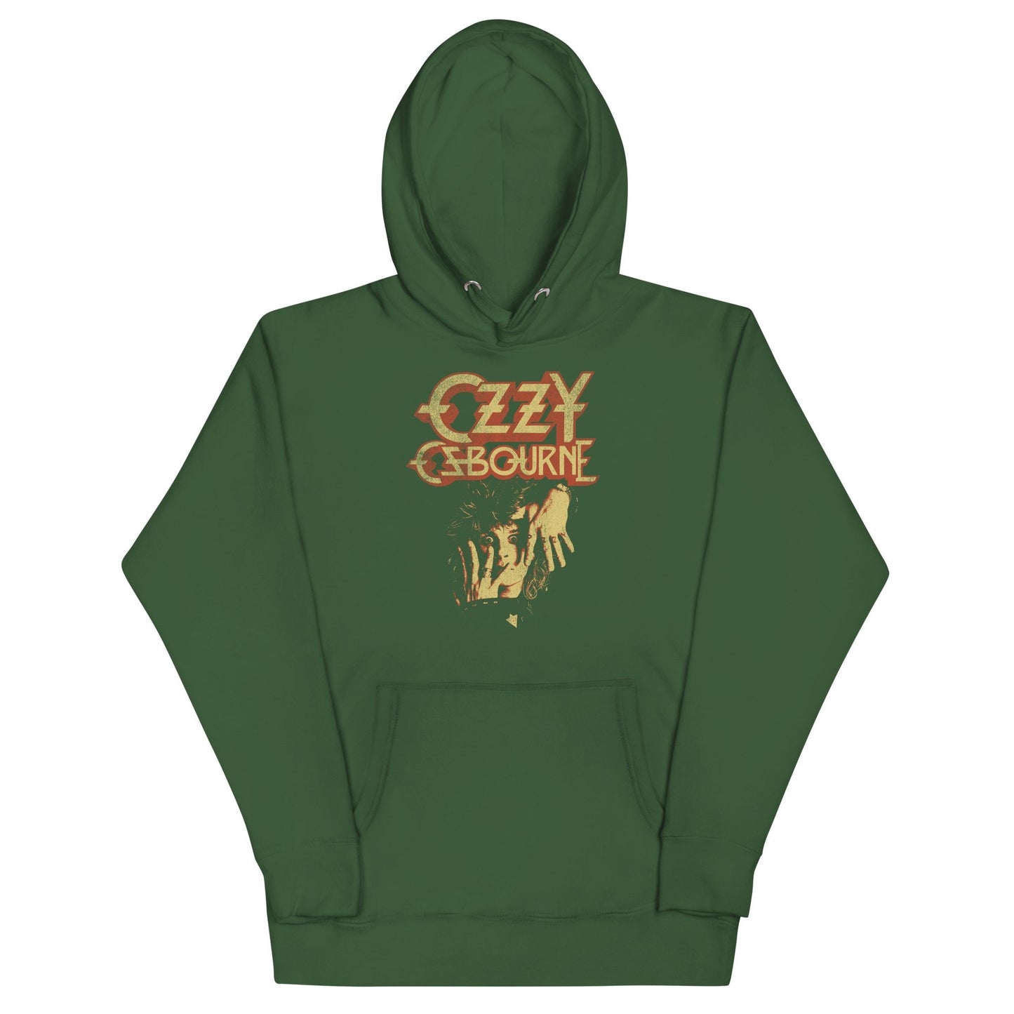 Ozzy Osbourne Late 80s Vintage Ozzy Classic Mens Officially Licensed Hoodie Green