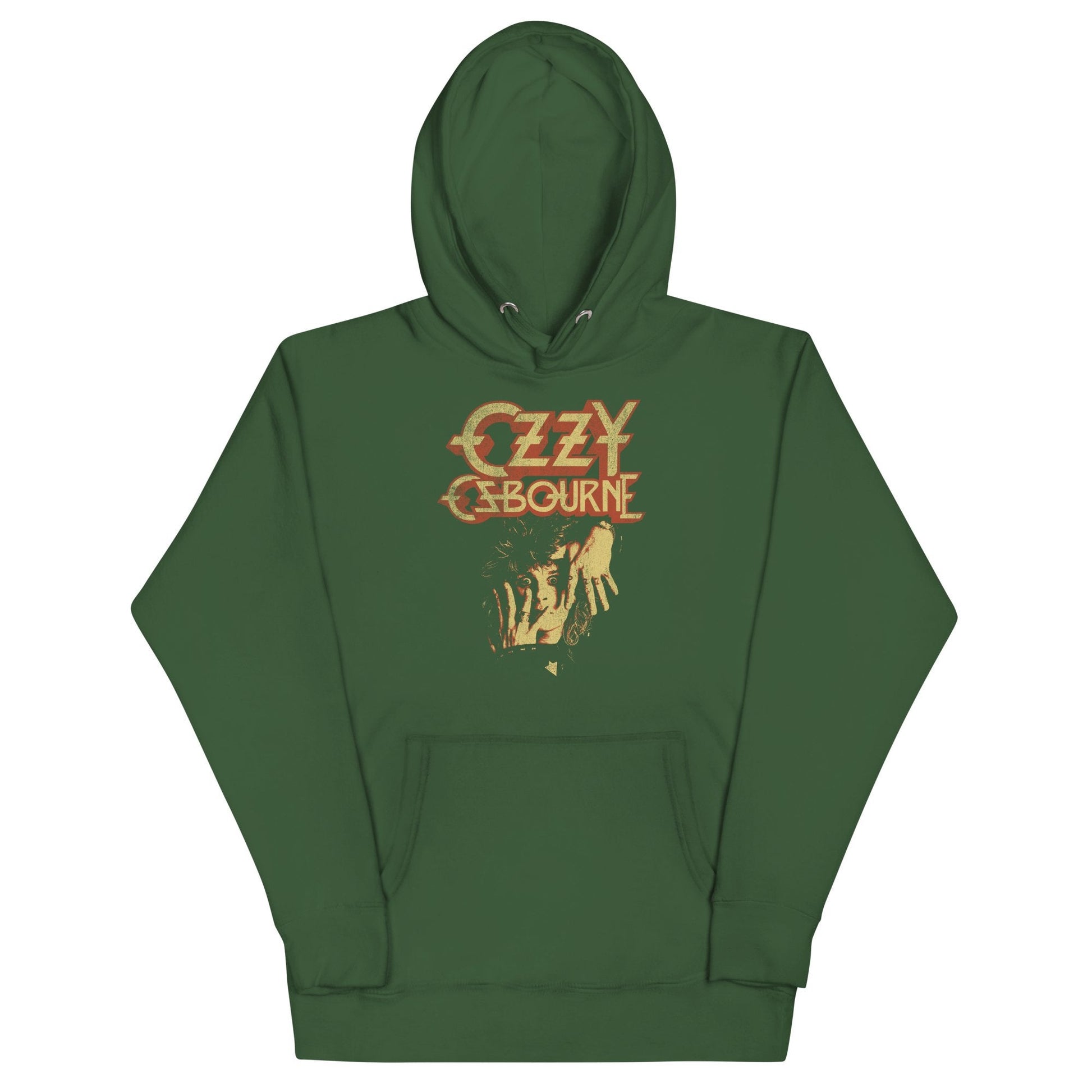 Ozzy Osbourne Late 80s Vintage Ozzy Classic Mens Officially Licensed Hoodie Green