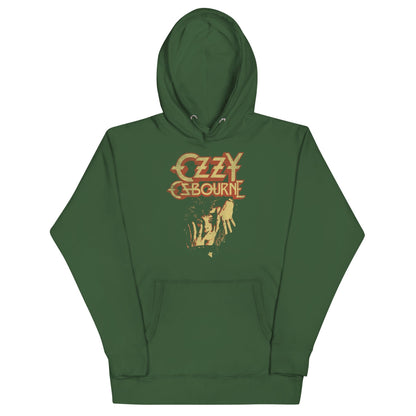 Ozzy Osbourne Late 80s Vintage Ozzy Classic Mens Officially Licensed Hoodie Green