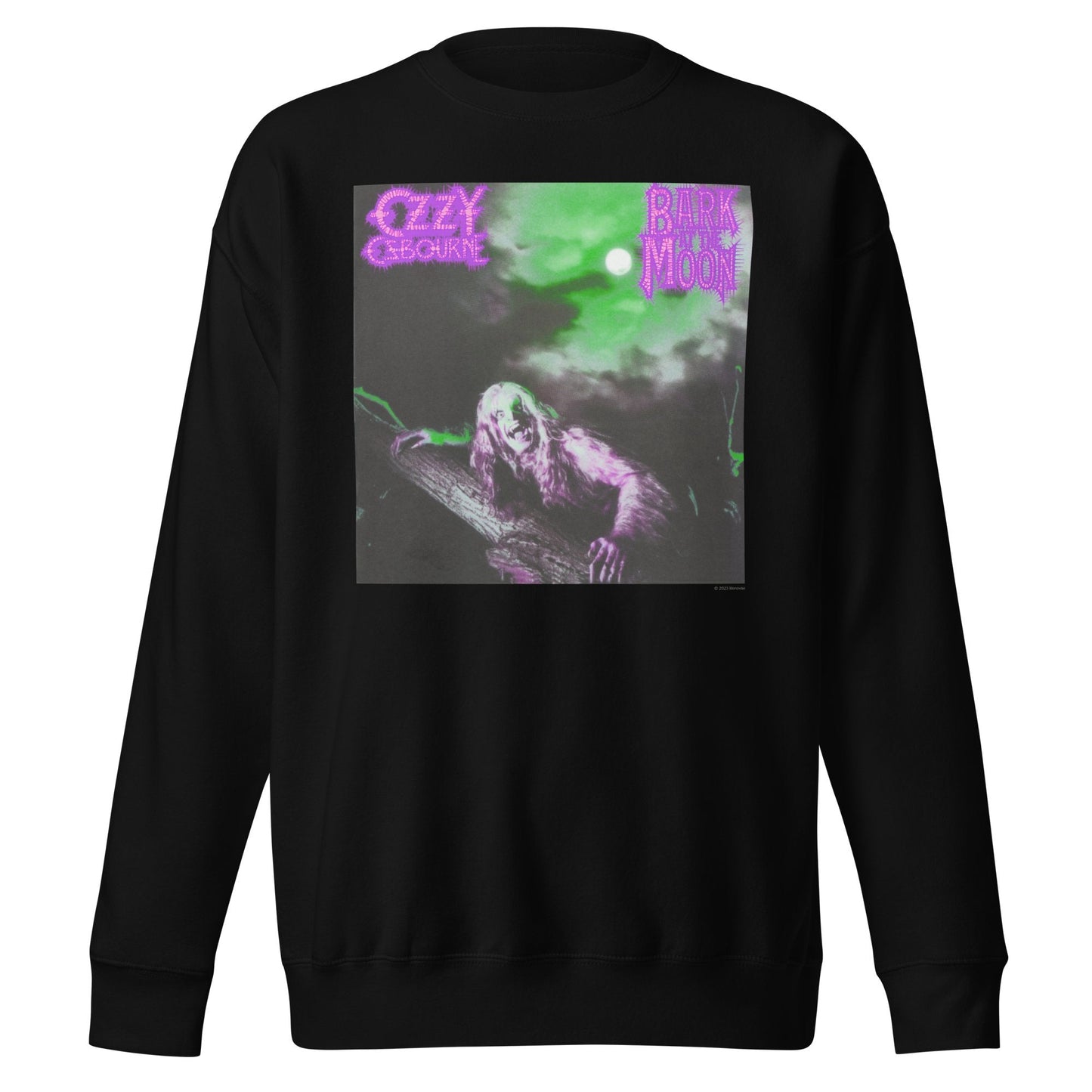 Ozzy Osbourne Neon Bark Jumbo Print Mens Sweatshirt Black