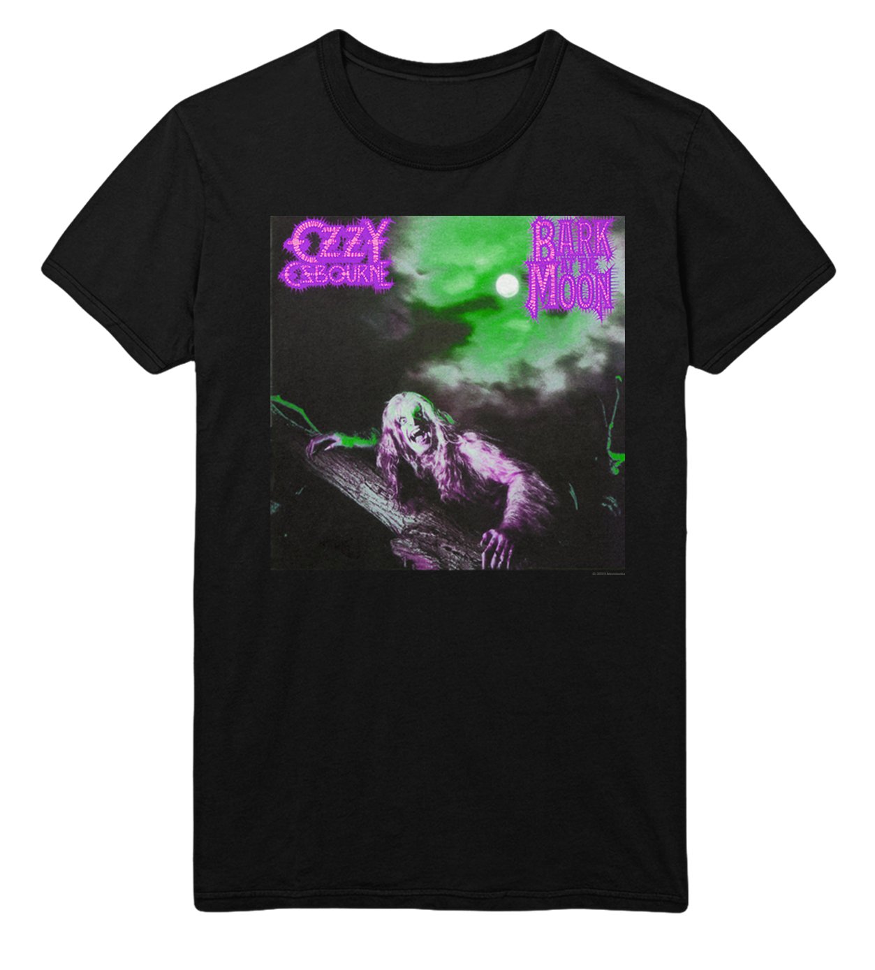 Ozzy Osbourne Neon Bark Mens T Shirt Black