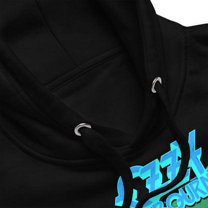 Ozzy Osbourne Neon Blue Bat Mens Classic Hoodie Black