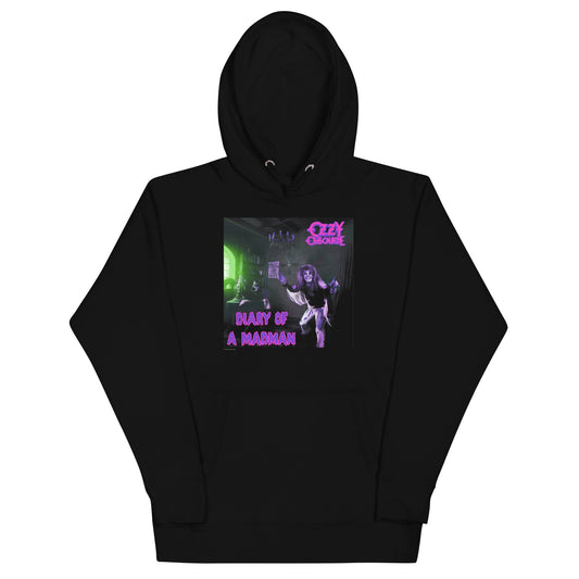 Ozzy Osbourne Purple Diary Mens Classic Hoodie Black