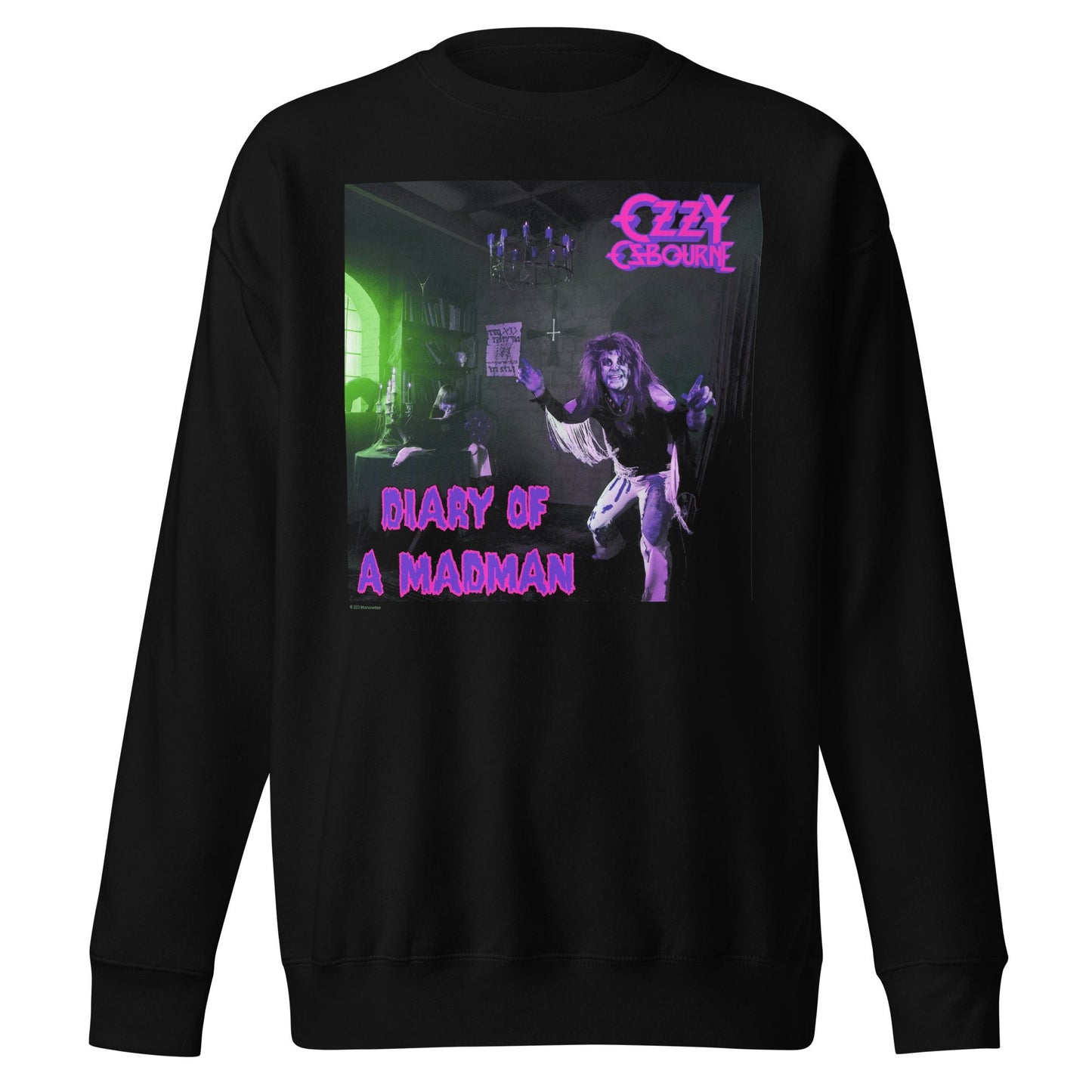 Ozzy Osbourne Purple Diary Jumbo Print Mens Sweatshirt Black