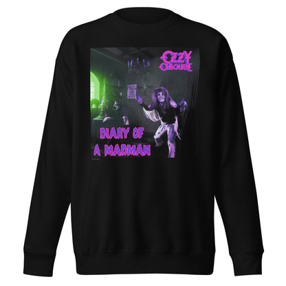 Ozzy Osbourne Purple Diary Jumbo Print Mens Sweatshirt Black