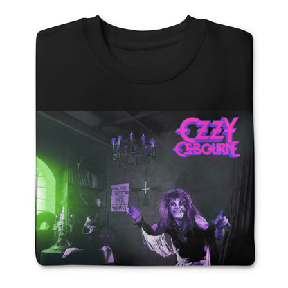 Ozzy Osbourne Purple Diary Jumbo Print Mens Sweatshirt Black